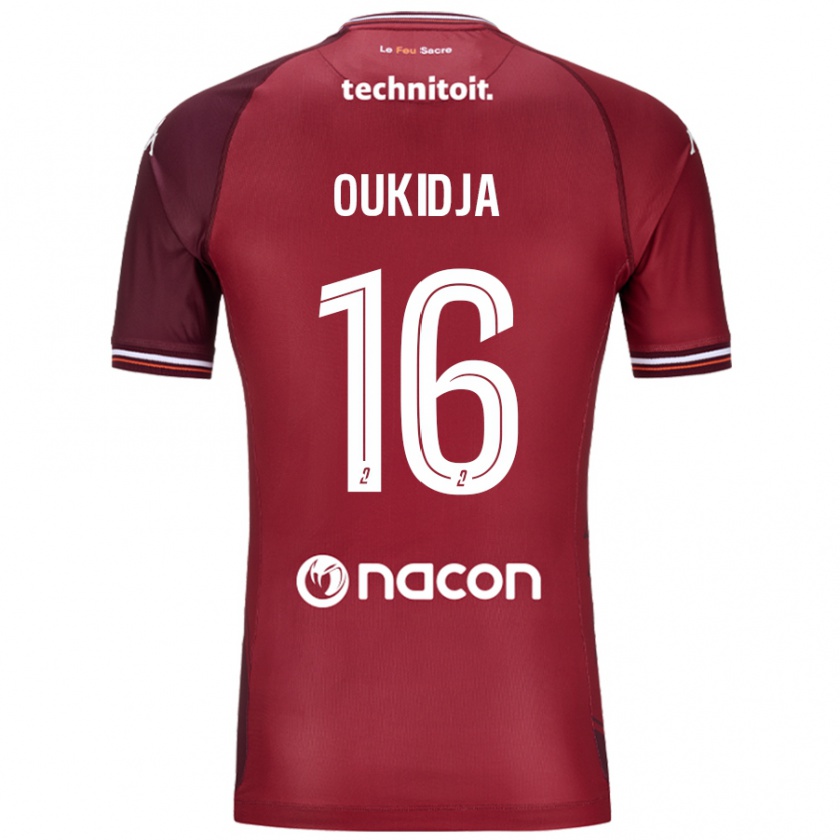 Kandiny Herren Alexandre Oukidja #16 Rot Granata Heimtrikot Trikot 2024/25 T-Shirt