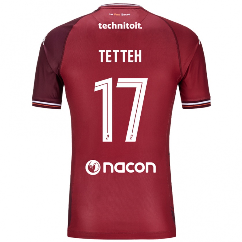 Kandiny Herren Benjamin Tetteh #17 Rot Granata Heimtrikot Trikot 2024/25 T-Shirt