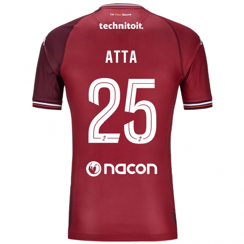 Kandiny Herren Arthur Atta #25 Rot Granata Heimtrikot Trikot 2024/25 T-Shirt