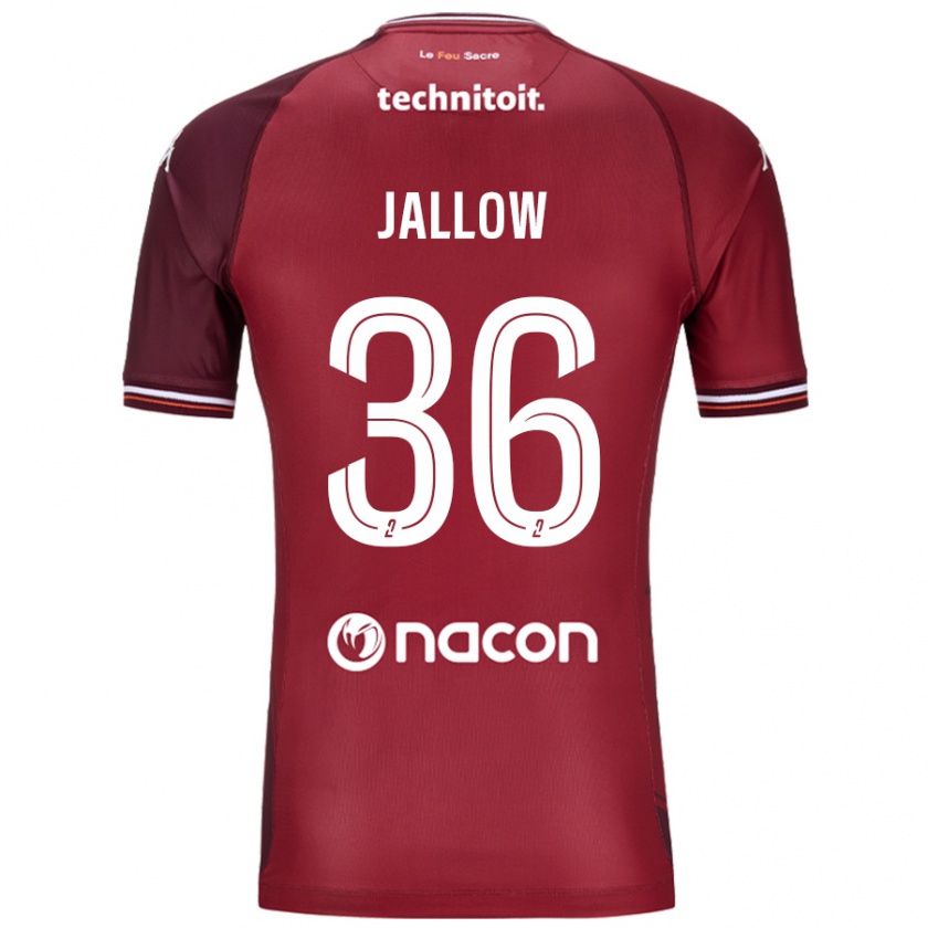 Kandiny Herren Ablie Jallow #36 Rot Granata Heimtrikot Trikot 2024/25 T-Shirt