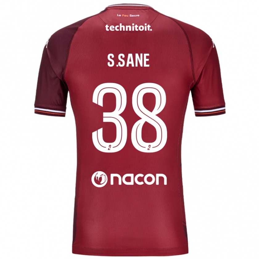 Kandiny Herren Sadibou Sané #38 Rot Granata Heimtrikot Trikot 2024/25 T-Shirt