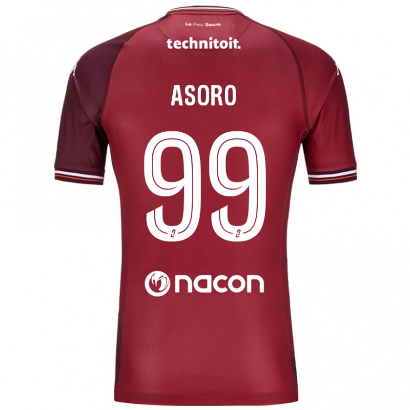 Kandiny Herren Joel Asoro #99 Rot Granata Heimtrikot Trikot 2024/25 T-Shirt