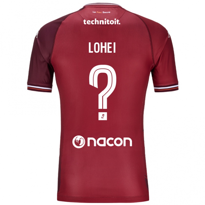 Kandiny Herren Fabio Lohei #0 Rot Granata Heimtrikot Trikot 2024/25 T-Shirt