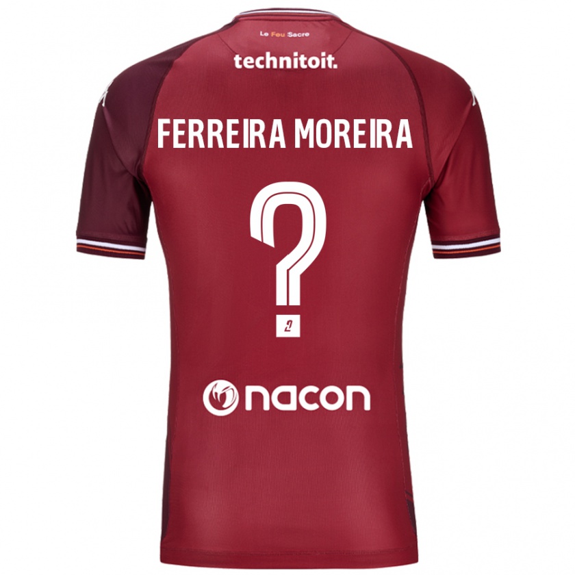 Kandiny Herren Ruben Ferreira Moreira #0 Rot Granata Heimtrikot Trikot 2024/25 T-Shirt