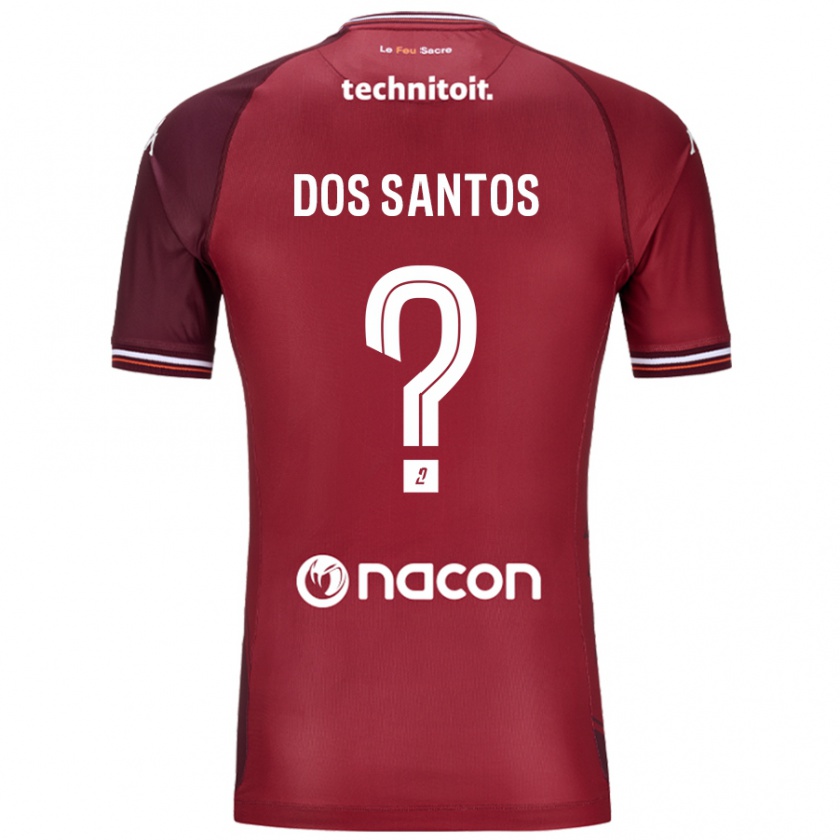 Kandiny Herren Tahirys Dos Santos #0 Rot Granata Heimtrikot Trikot 2024/25 T-Shirt