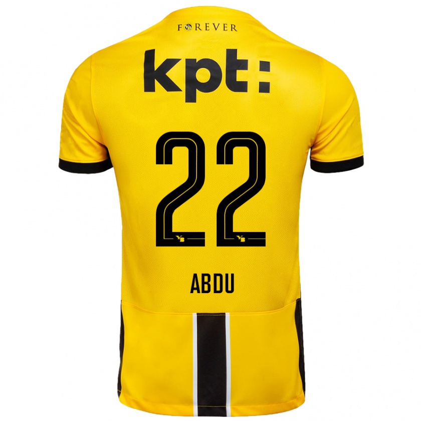 Kandiny Herren Abdu Conté #22 Gelb Schwarz Heimtrikot Trikot 2024/25 T-Shirt