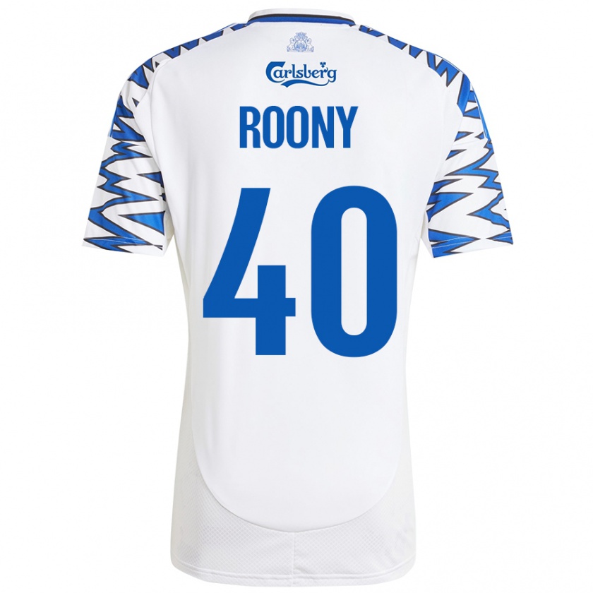 Kandiny Herren Roony Bardghji #40 Weiß Himmelblau Heimtrikot Trikot 2024/25 T-Shirt