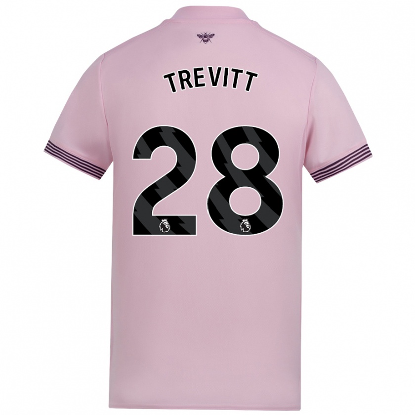 Kandiny Herren Ryan Trevitt #28 Rosa Auswärtstrikot Trikot 2024/25 T-Shirt