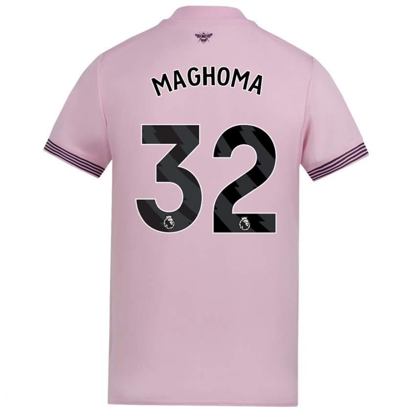 Kandiny Herren Paris Maghoma #32 Rosa Auswärtstrikot Trikot 2024/25 T-Shirt