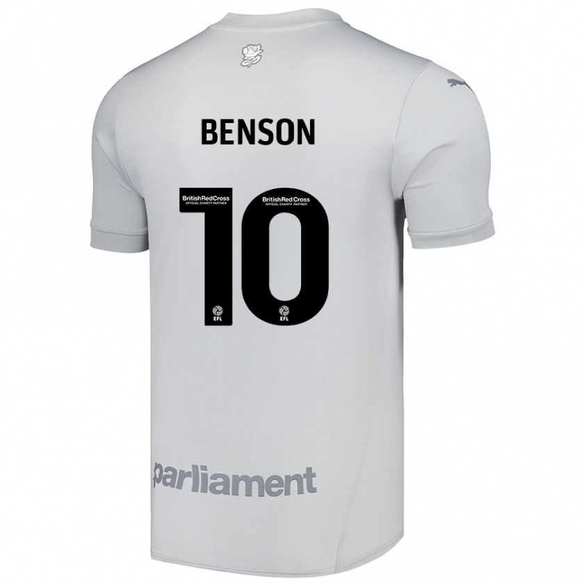 Kandiny Herren Josh Benson #10 Silbergrau Auswärtstrikot Trikot 2024/25 T-Shirt