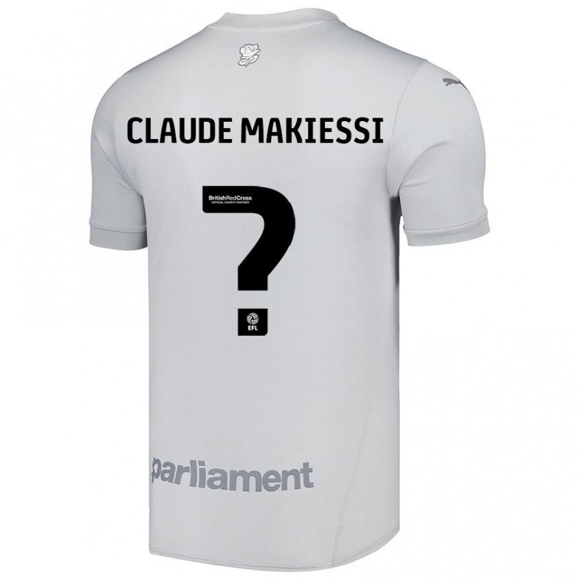 Kandiny Herren Jean Claude Makiessi #0 Silbergrau Auswärtstrikot Trikot 2024/25 T-Shirt