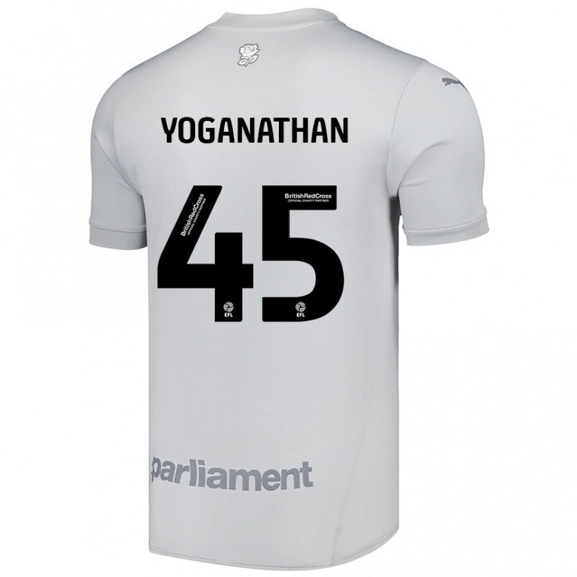 Kandiny Herren Vimal Yoganathan #45 Silbergrau Auswärtstrikot Trikot 2024/25 T-Shirt