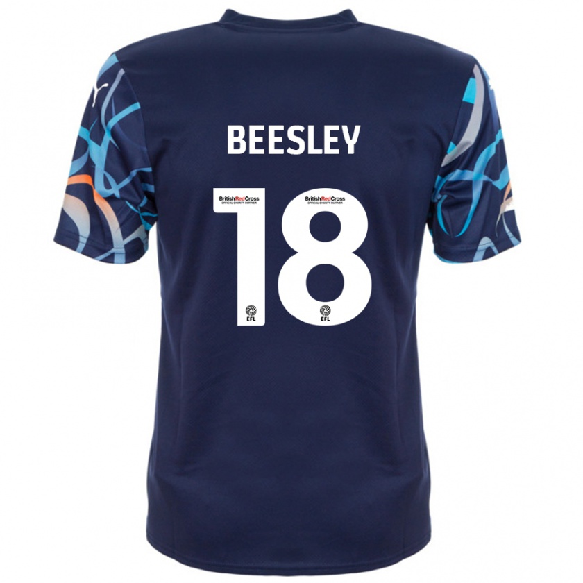 Kandiny Herren Jake Beesley #18 Marineblau Auswärtstrikot Trikot 2024/25 T-Shirt