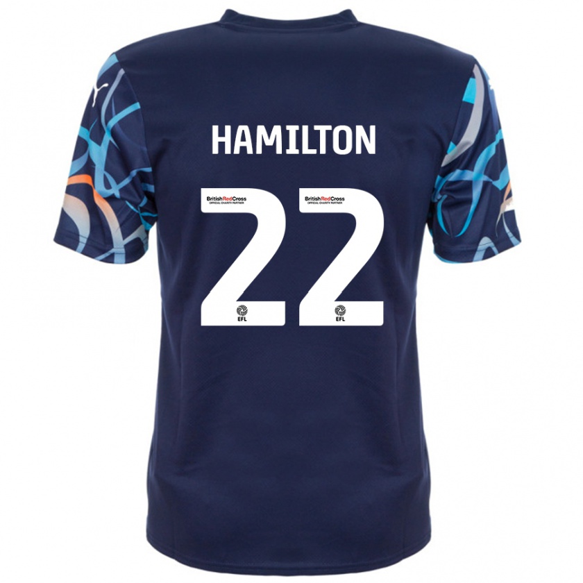 Kandiny Herren Cj Hamilton #22 Marineblau Auswärtstrikot Trikot 2024/25 T-Shirt