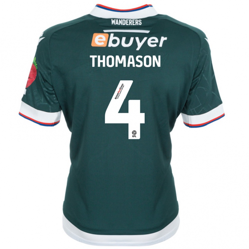 Kandiny Herren George Thomason #4 Dunkelgrün Auswärtstrikot Trikot 2024/25 T-Shirt