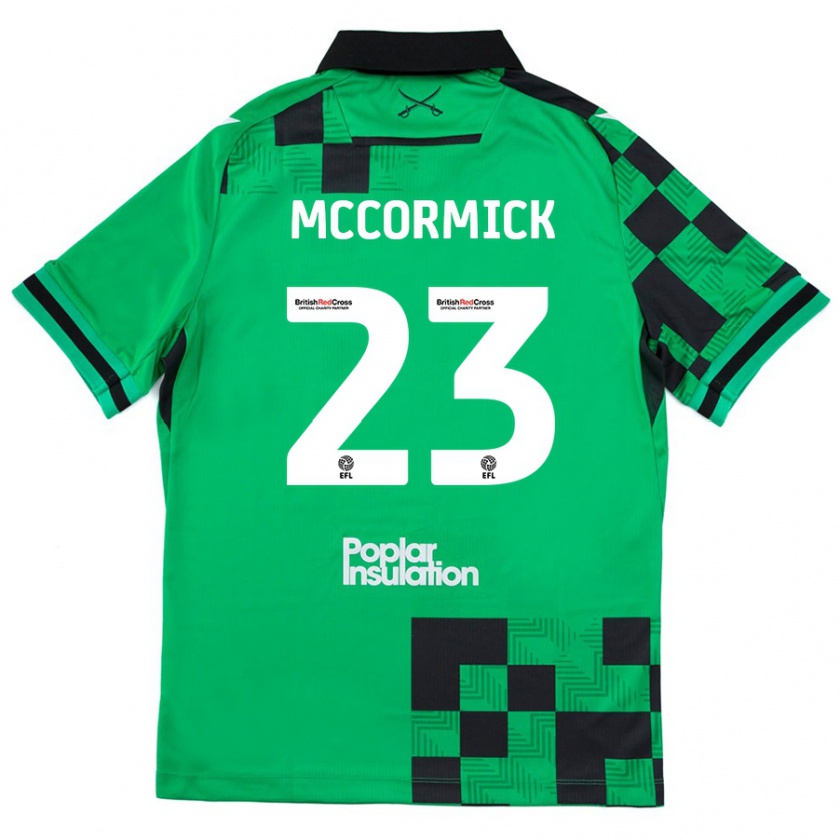 Kandiny Herren Luke Mccormick #23 Grün Schwarz Auswärtstrikot Trikot 2024/25 T-Shirt