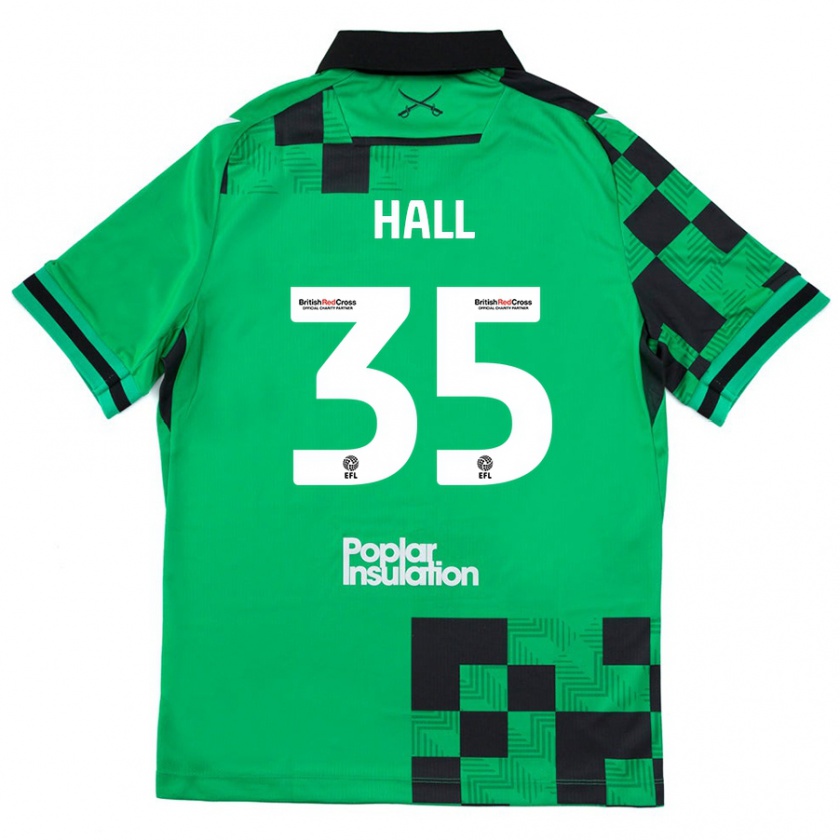 Kandiny Herren Matt Hall #35 Grün Schwarz Auswärtstrikot Trikot 2024/25 T-Shirt