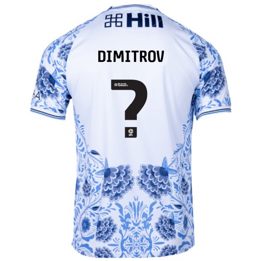 Kandiny Herren Aleksandar Dimitrov #0 Weiß Blau Auswärtstrikot Trikot 2024/25 T-Shirt