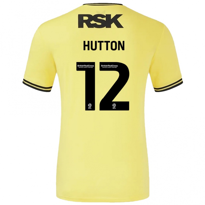 Kandiny Herren Jodie Hutton #12 Gelb Schwarz Auswärtstrikot Trikot 2024/25 T-Shirt