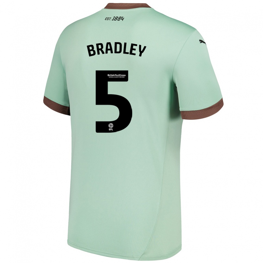 Kandiny Herren Sonny Bradley #5 Blassgrün Auswärtstrikot Trikot 2024/25 T-Shirt