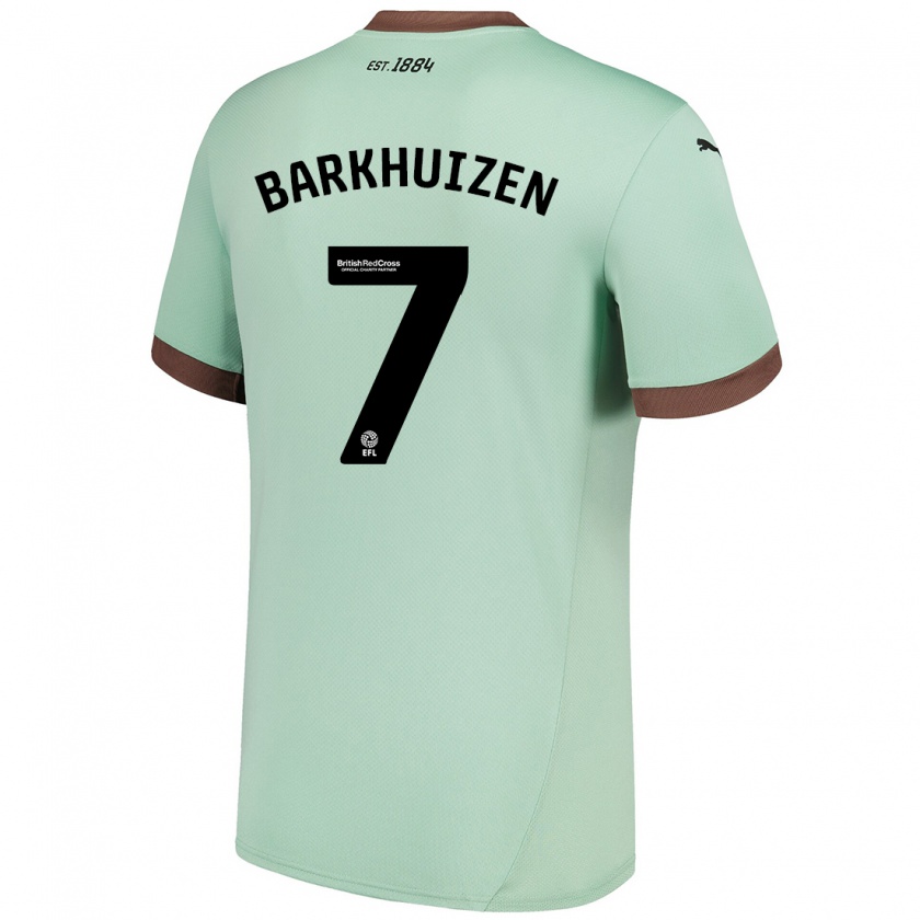 Kandiny Herren Tom Barkhuizen #7 Blassgrün Auswärtstrikot Trikot 2024/25 T-Shirt