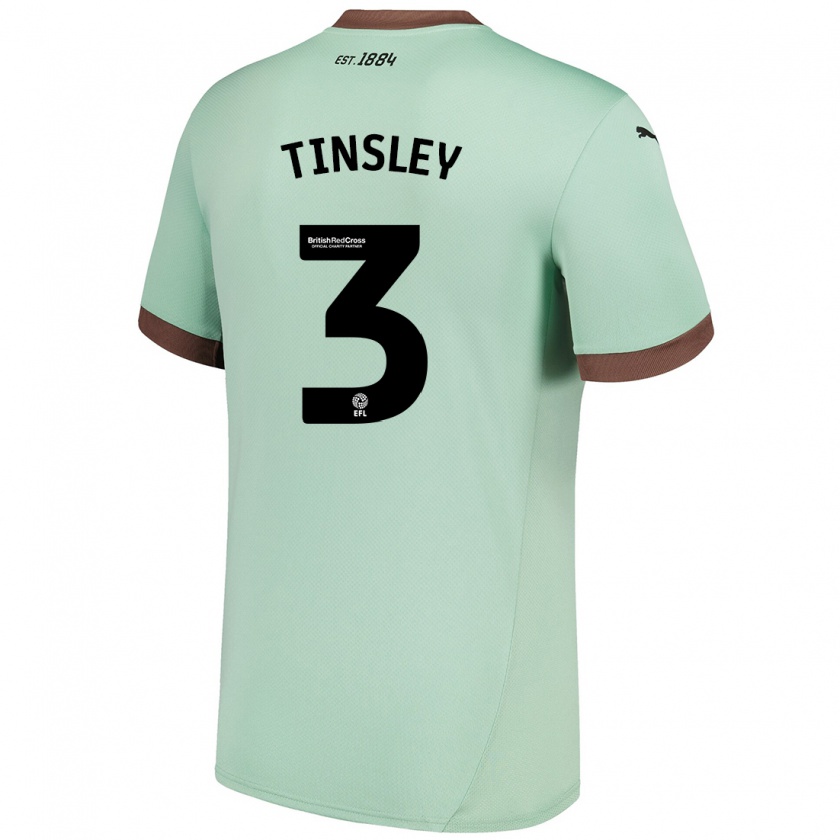 Kandiny Herren Megan Tinsley #3 Blassgrün Auswärtstrikot Trikot 2024/25 T-Shirt