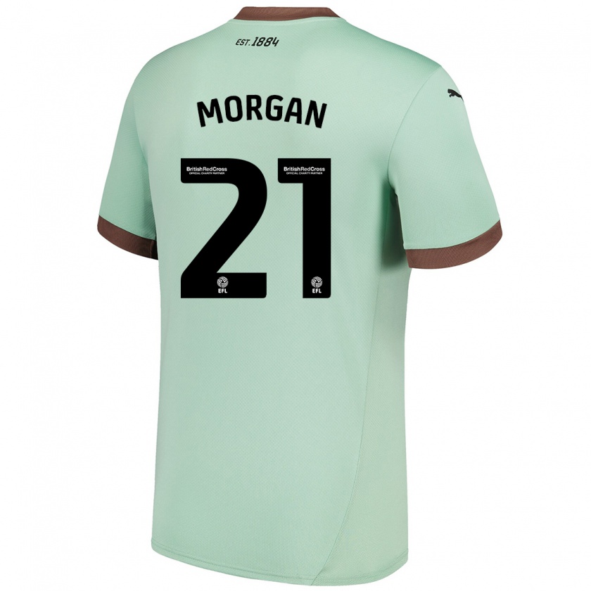 Kandiny Herren Sarah Morgan #21 Blassgrün Auswärtstrikot Trikot 2024/25 T-Shirt