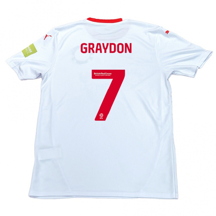 Kandiny Herren Ryan Graydon #7 Weiß Auswärtstrikot Trikot 2024/25 T-Shirt