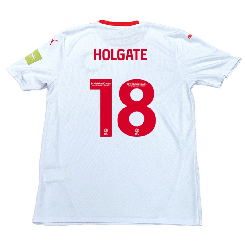 Kandiny Herren Harrison Holgate #18 Weiß Auswärtstrikot Trikot 2024/25 T-Shirt