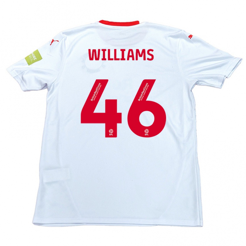 Kandiny Herren Theo Williams #46 Weiß Auswärtstrikot Trikot 2024/25 T-Shirt