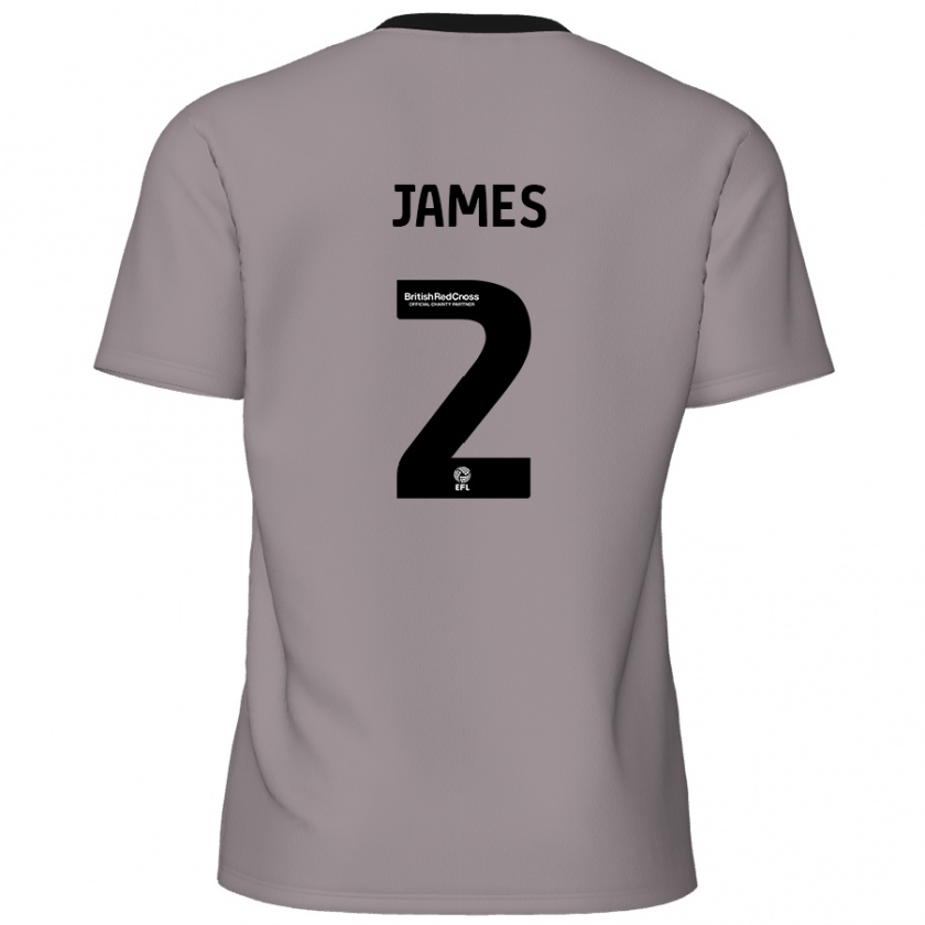 Kandiny Herren Tom James #2 Grau Auswärtstrikot Trikot 2024/25 T-Shirt