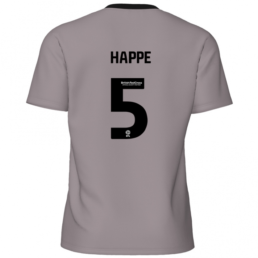 Kandiny Herren Dan Happe #5 Grau Auswärtstrikot Trikot 2024/25 T-Shirt