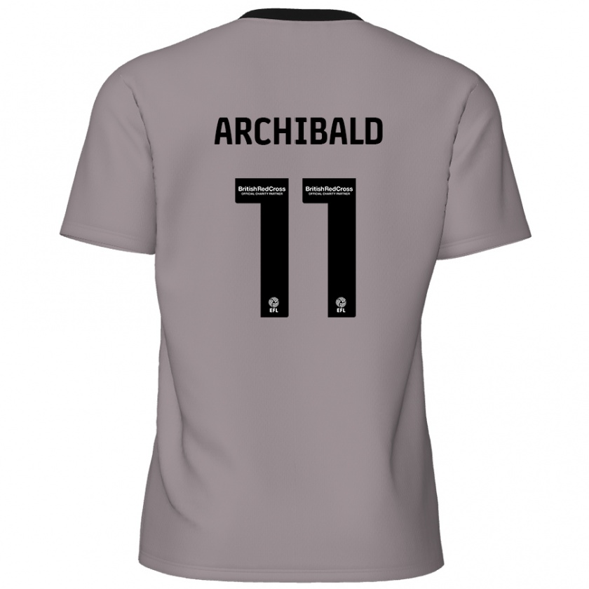 Kandiny Herren Theo Archibald #11 Grau Auswärtstrikot Trikot 2024/25 T-Shirt