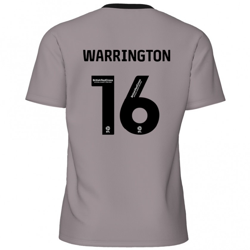 Kandiny Herren Lewis Warrington #16 Grau Auswärtstrikot Trikot 2024/25 T-Shirt