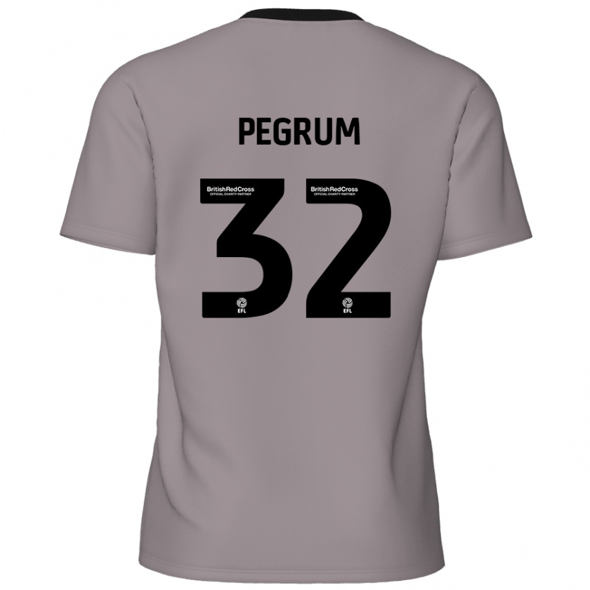 Kandiny Herren Charlie Pegrum #32 Grau Auswärtstrikot Trikot 2024/25 T-Shirt