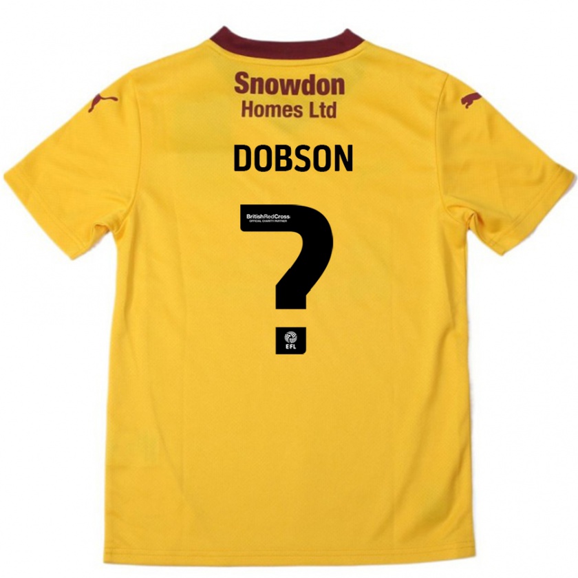 Kandiny Herren Neo Dobson #0 Orange Burgunderrot Auswärtstrikot Trikot 2024/25 T-Shirt