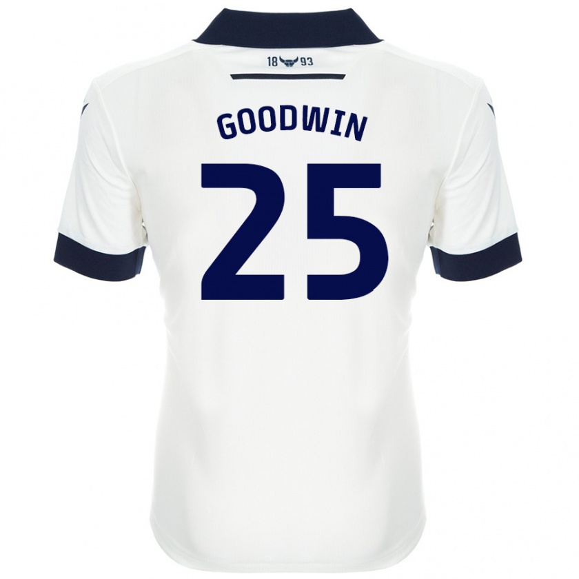 Kandiny Herren Will Goodwin #25 Weiß Marineblau Auswärtstrikot Trikot 2024/25 T-Shirt