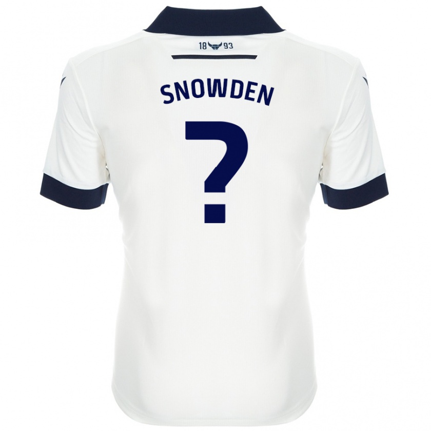 Kandiny Herren Leo Snowden #0 Weiß Marineblau Auswärtstrikot Trikot 2024/25 T-Shirt