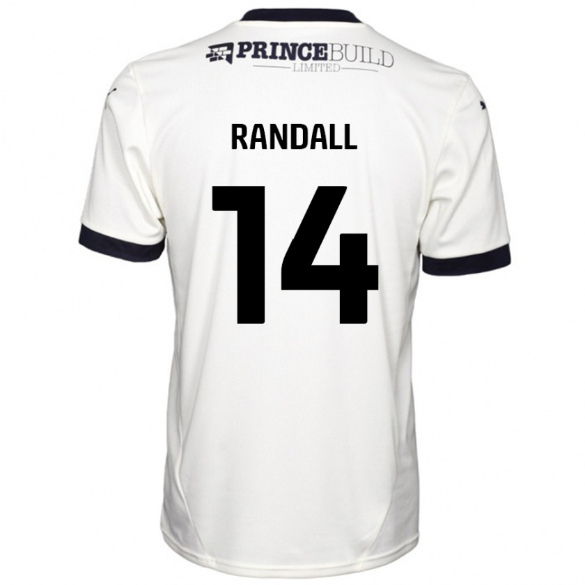 Kandiny Herren Joel Randall #14 Cremeweiß Schwarz Auswärtstrikot Trikot 2024/25 T-Shirt