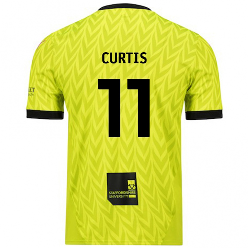 Kandiny Herren Ronan Curtis #11 Fluoreszierend Grün Auswärtstrikot Trikot 2024/25 T-Shirt