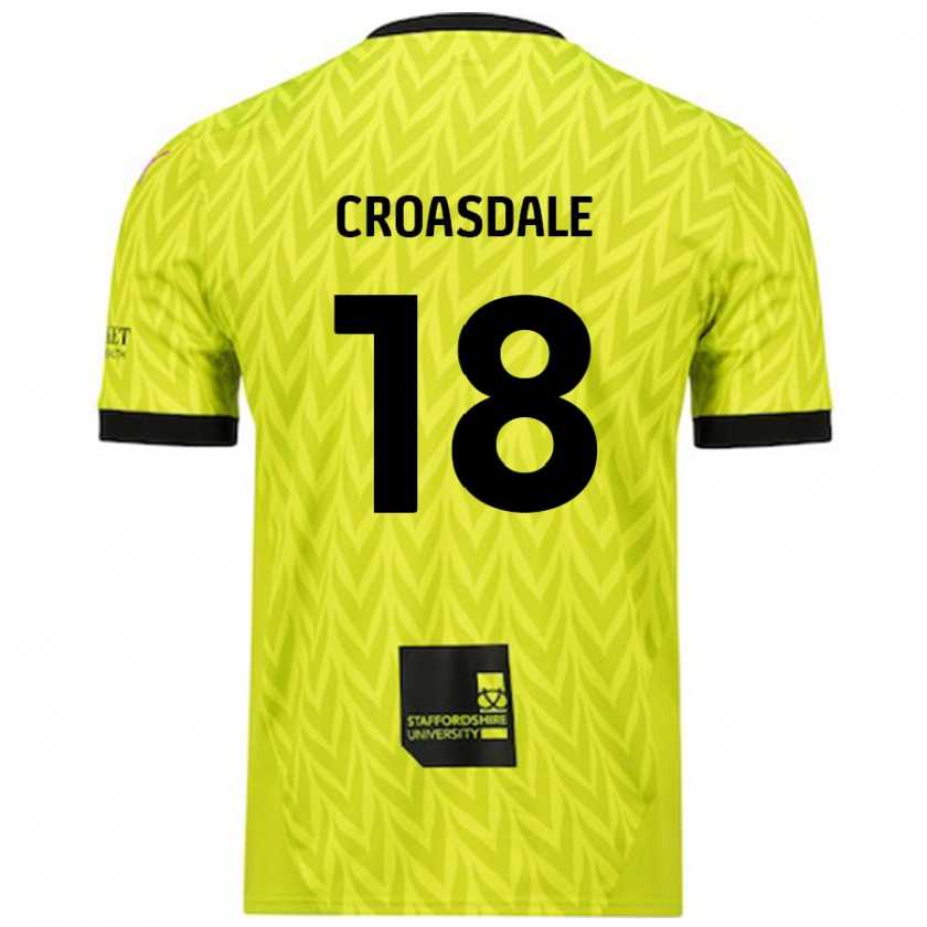 Kandiny Herren Ryan Croasdale #18 Fluoreszierend Grün Auswärtstrikot Trikot 2024/25 T-Shirt