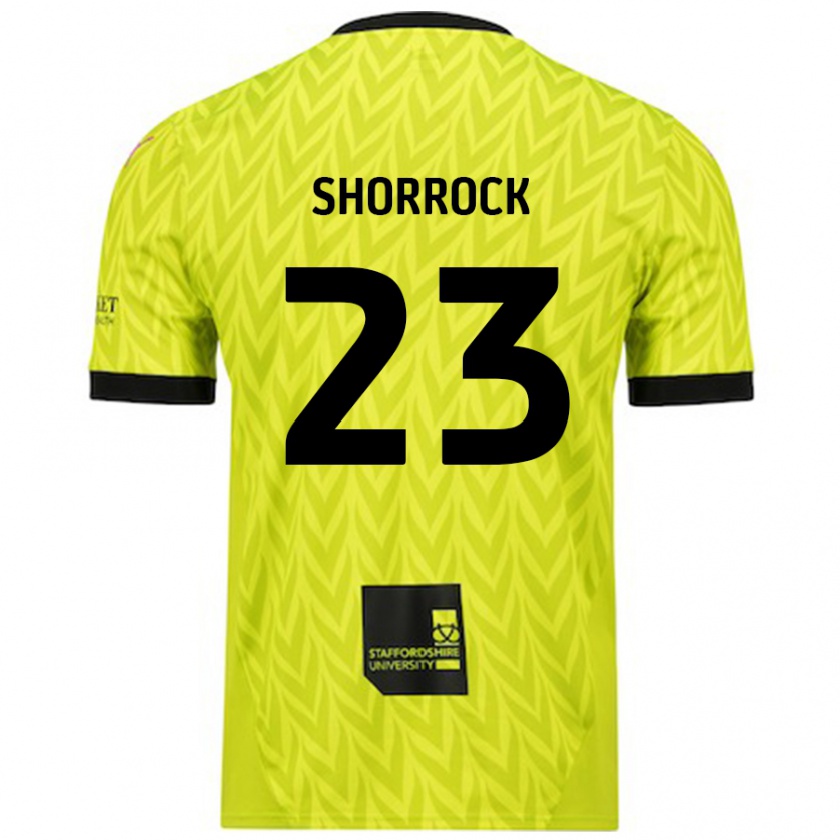 Kandiny Herren Jack Shorrock #23 Fluoreszierend Grün Auswärtstrikot Trikot 2024/25 T-Shirt