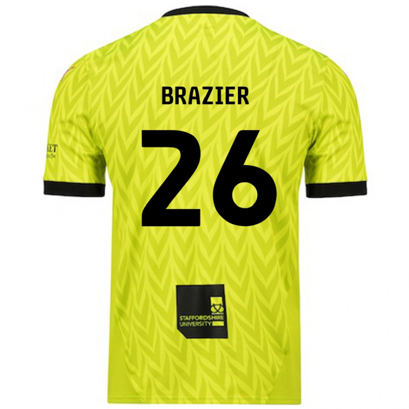 Kandiny Herren Liam Brazier #26 Fluoreszierend Grün Auswärtstrikot Trikot 2024/25 T-Shirt