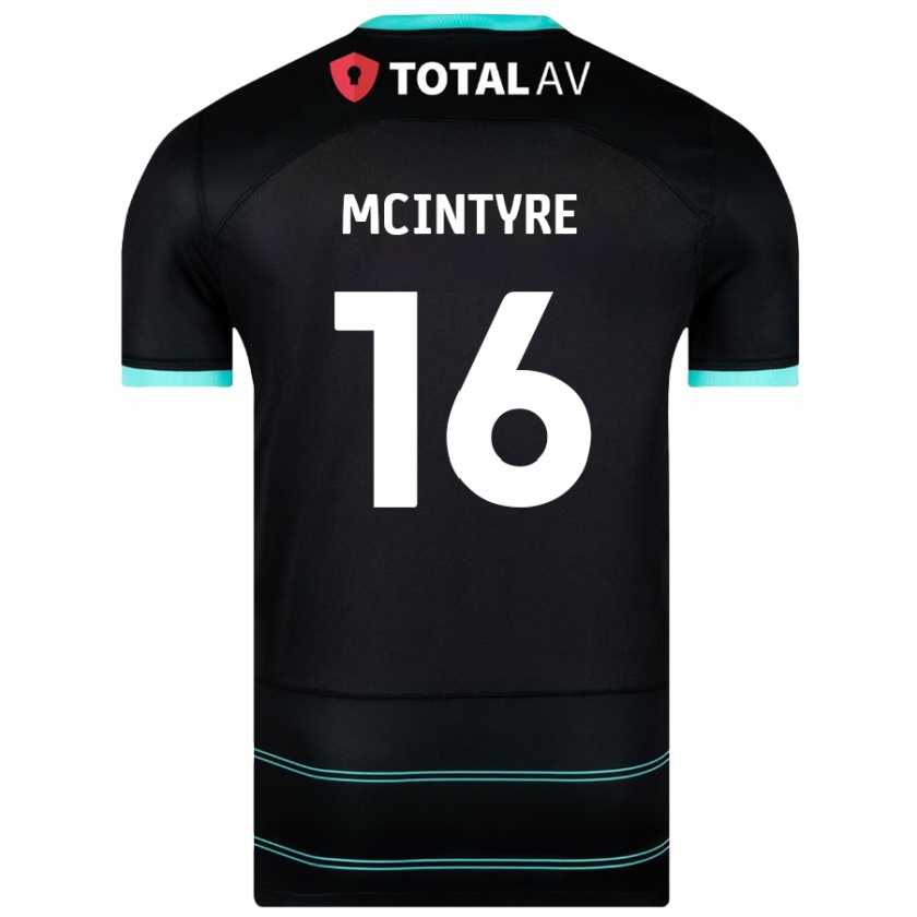 Kandiny Herren Tom Mcintyre #16 Schwarz Auswärtstrikot Trikot 2024/25 T-Shirt