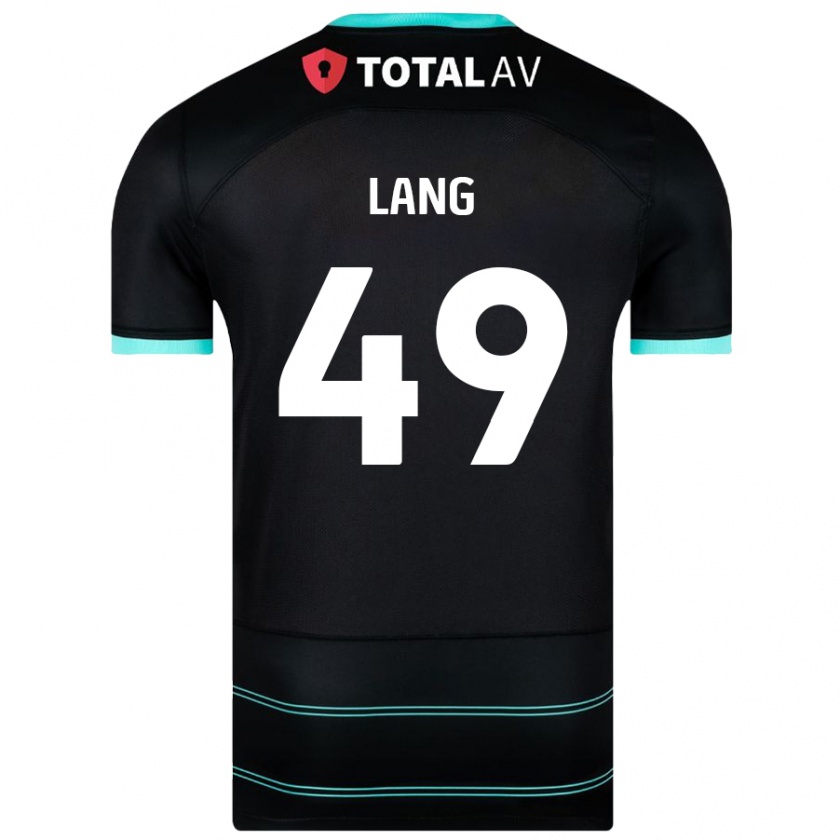 Kandiny Herren Callum Lang #49 Schwarz Auswärtstrikot Trikot 2024/25 T-Shirt