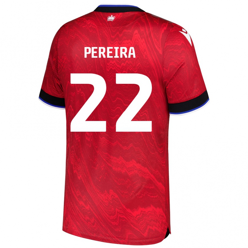 Kandiny Herren Joel Pereira #22 Rot Schwarz Auswärtstrikot Trikot 2024/25 T-Shirt