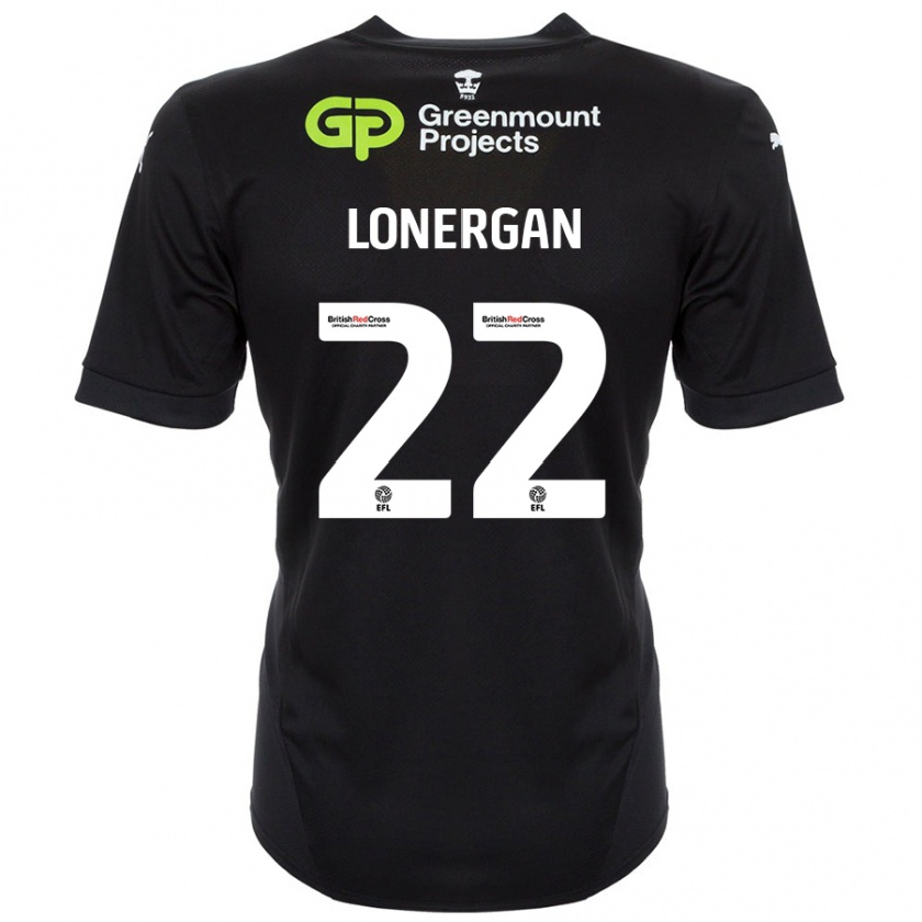 Kandiny Herren Andy Lonergan #22 Schwarz Auswärtstrikot Trikot 2024/25 T-Shirt