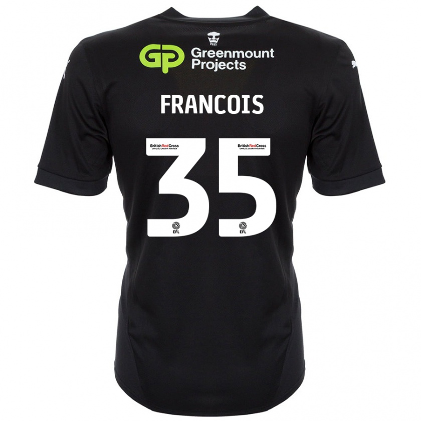 Kandiny Herren Tyrese Francois #35 Schwarz Auswärtstrikot Trikot 2024/25 T-Shirt