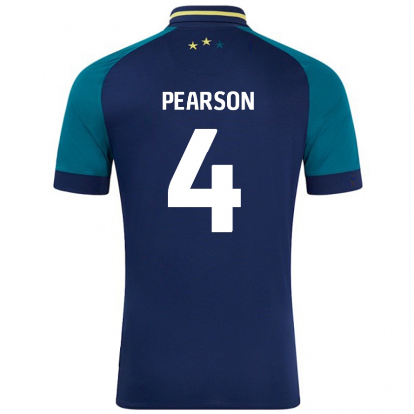 Kandiny Herren Matty Pearson #4 Marine Dunkelgrün Auswärtstrikot Trikot 2024/25 T-Shirt