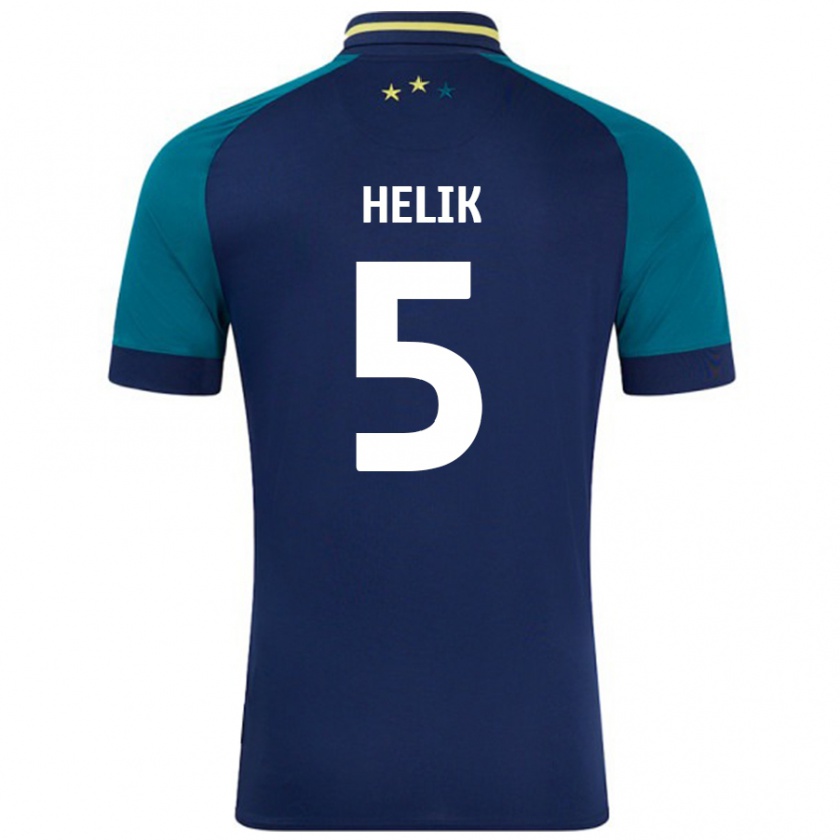 Kandiny Herren Michal Helik #5 Marine Dunkelgrün Auswärtstrikot Trikot 2024/25 T-Shirt